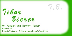 tibor bierer business card